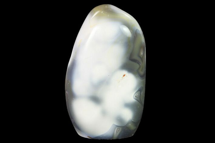 Free-Standing, Polished Blue and White Agate - Madagascar #140372
